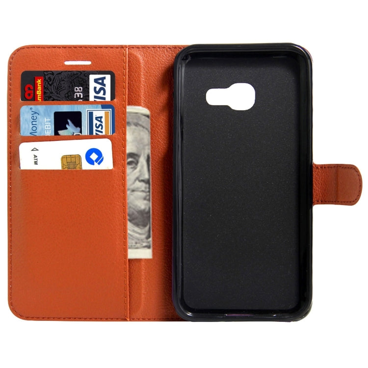 For Galaxy A5(2017) / A520 Litchi Texture Horizontal Flip Leather Case with Magnetic Buckle & Holder & Card Slots & Wallet