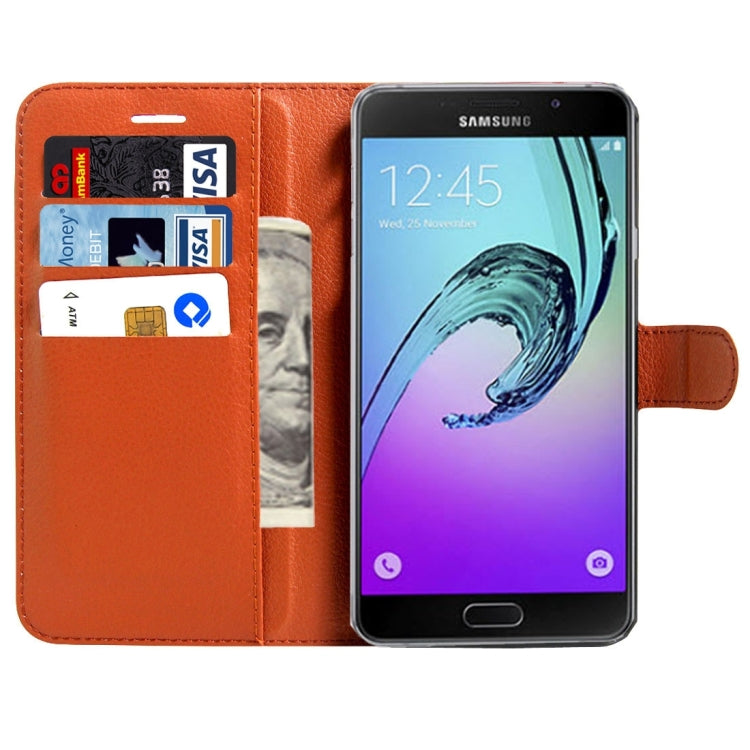 For Galaxy A5(2017) / A520 Litchi Texture Horizontal Flip Leather Case with Magnetic Buckle & Holder & Card Slots & Wallet