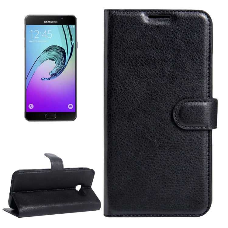 For Galaxy A3(2017) / A320 Litchi Texture Horizontal Flip Leather Case with Magnetic Buckle & Holder & Card Slots & Wallet
