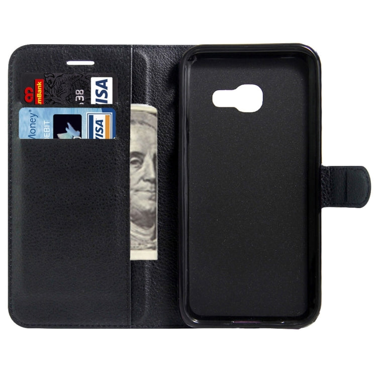 For Galaxy A3(2017) / A320 Litchi Texture Horizontal Flip Leather Case with Magnetic Buckle & Holder & Card Slots & Wallet