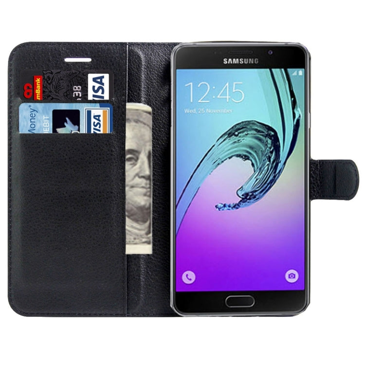 For Galaxy A3(2017) / A320 Litchi Texture Horizontal Flip Leather Case with Magnetic Buckle & Holder & Card Slots & Wallet