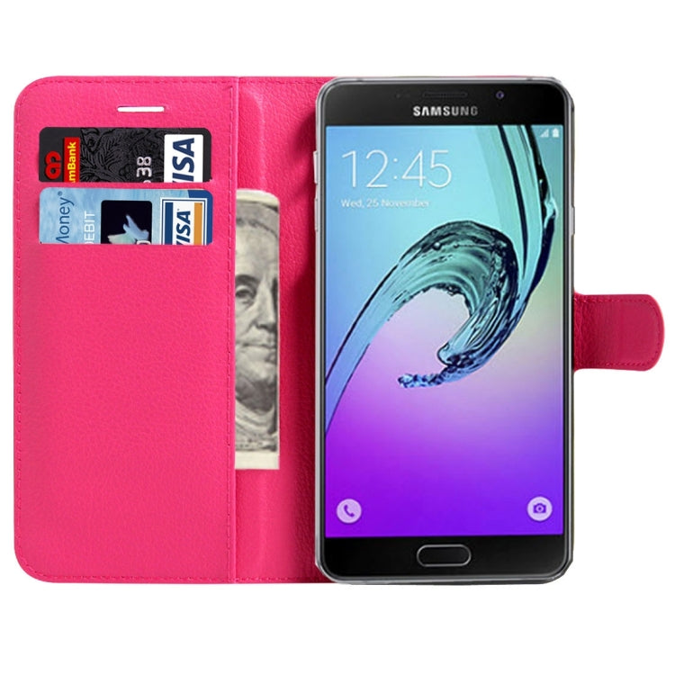 For Galaxy A3(2017) / A320 Litchi Texture Horizontal Flip Leather Case with Magnetic Buckle & Holder & Card Slots & Wallet