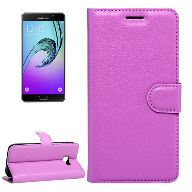 For Galaxy A3(2017) / A320 Litchi Texture Horizontal Flip Leather Case with Magnetic Buckle & Holder & Card Slots & Wallet