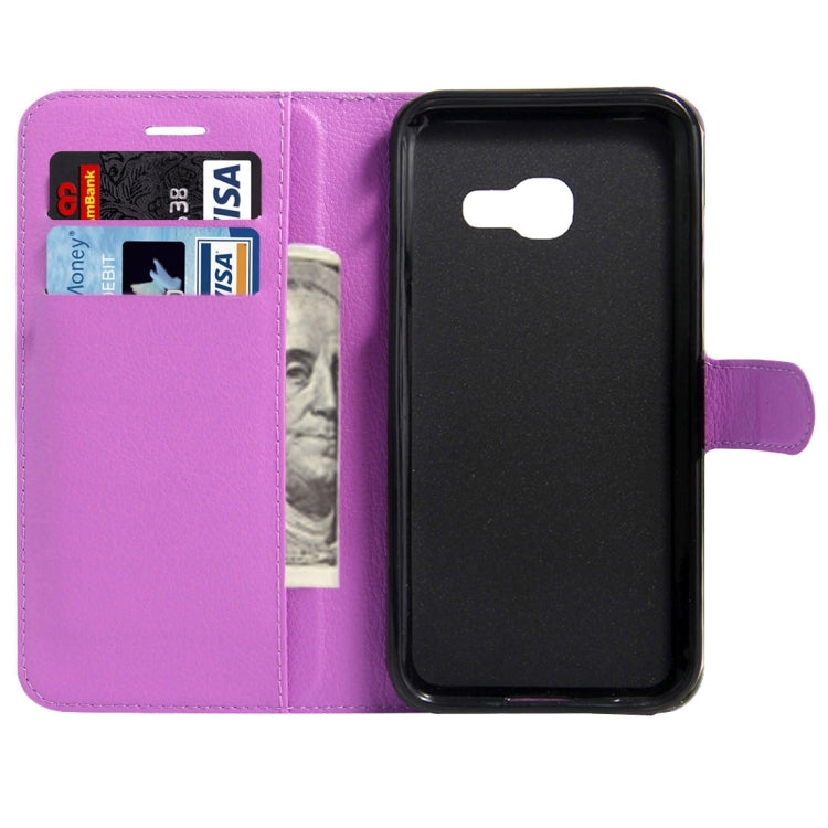 For Galaxy A3(2017) / A320 Litchi Texture Horizontal Flip Leather Case with Magnetic Buckle & Holder & Card Slots & Wallet