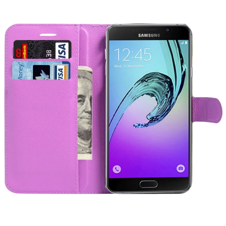 For Galaxy A3(2017) / A320 Litchi Texture Horizontal Flip Leather Case with Magnetic Buckle & Holder & Card Slots & Wallet