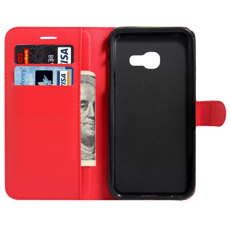 For Galaxy A3(2017) / A320 Litchi Texture Horizontal Flip Leather Case with Magnetic Buckle & Holder & Card Slots & Wallet