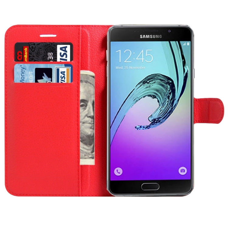 For Galaxy A3(2017) / A320 Litchi Texture Horizontal Flip Leather Case with Magnetic Buckle & Holder & Card Slots & Wallet