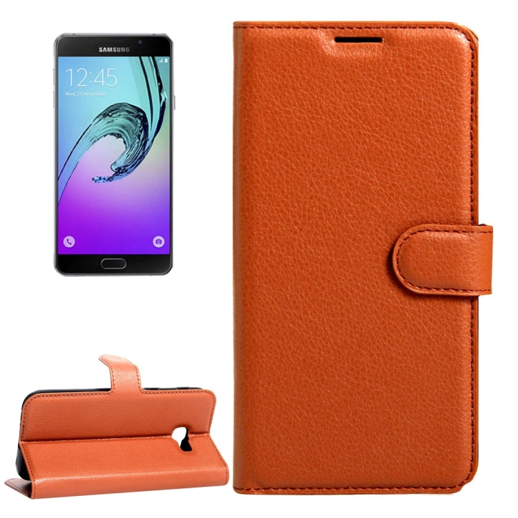 For Galaxy A3(2017) / A320 Litchi Texture Horizontal Flip Leather Case with Magnetic Buckle & Holder & Card Slots & Wallet