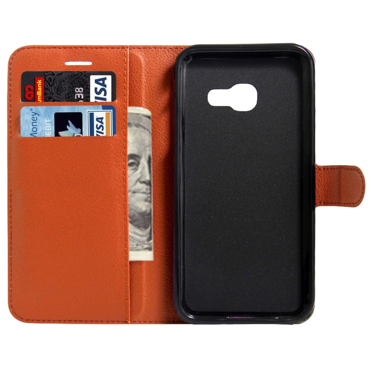 For Galaxy A3(2017) / A320 Litchi Texture Horizontal Flip Leather Case with Magnetic Buckle & Holder & Card Slots & Wallet