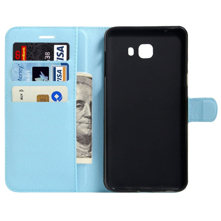 For Galaxy C9 Pro / C900 Litchi Texture Horizontal Flip Leather Case with Magnetic Buckle & Holder & Card Slots & Wallet
