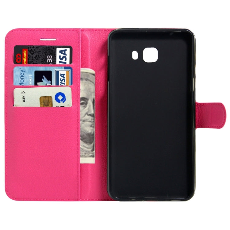 For Galaxy C9 Pro / C900 Litchi Texture Horizontal Flip Leather Case with Magnetic Buckle & Holder & Card Slots & Wallet