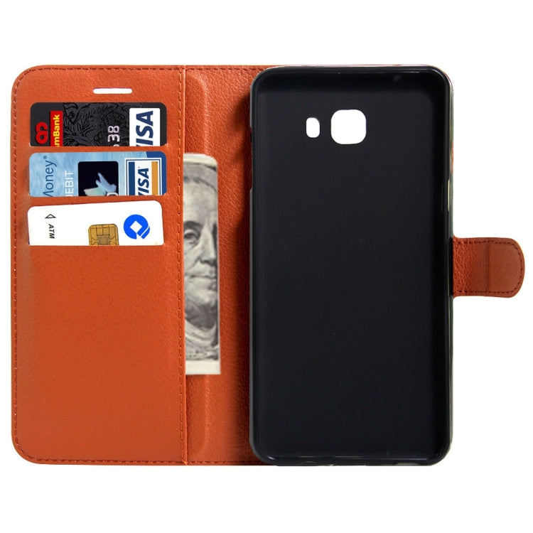 For Galaxy C9 Pro / C900 Litchi Texture Horizontal Flip Leather Case with Magnetic Buckle & Holder & Card Slots & Wallet