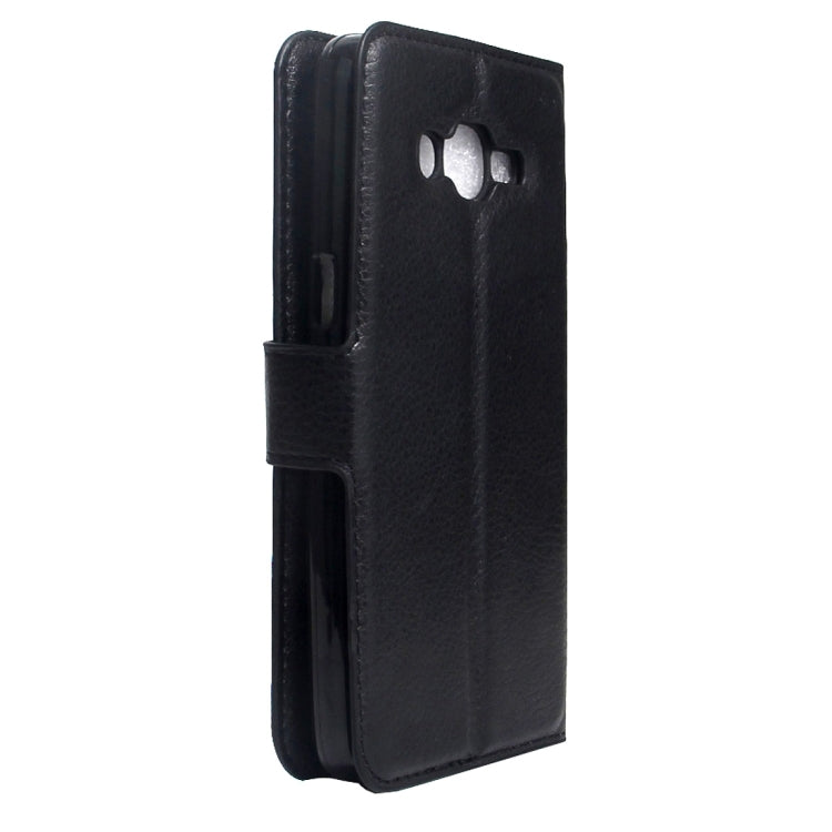 For Galaxy J2 Prime Litchi Texture Horizontal Flip Leather Case with Magnetic Buckle & Holder & Card Slots & Wallet