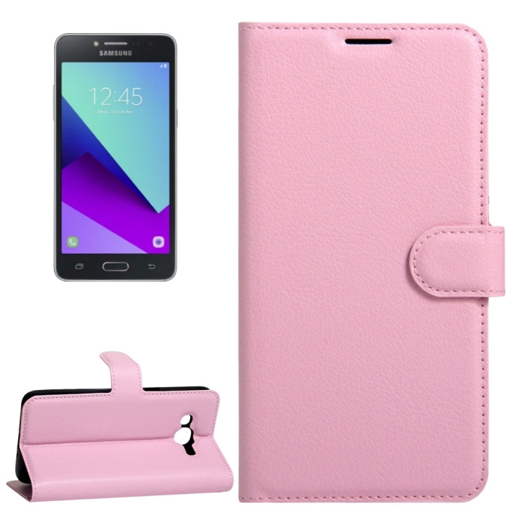 For Galaxy J2 Prime Litchi Texture Horizontal Flip Leather Case with Magnetic Buckle & Holder & Card Slots & Wallet