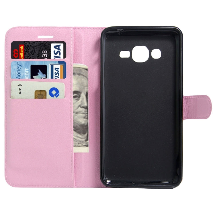 For Galaxy J2 Prime Litchi Texture Horizontal Flip Leather Case with Magnetic Buckle & Holder & Card Slots & Wallet