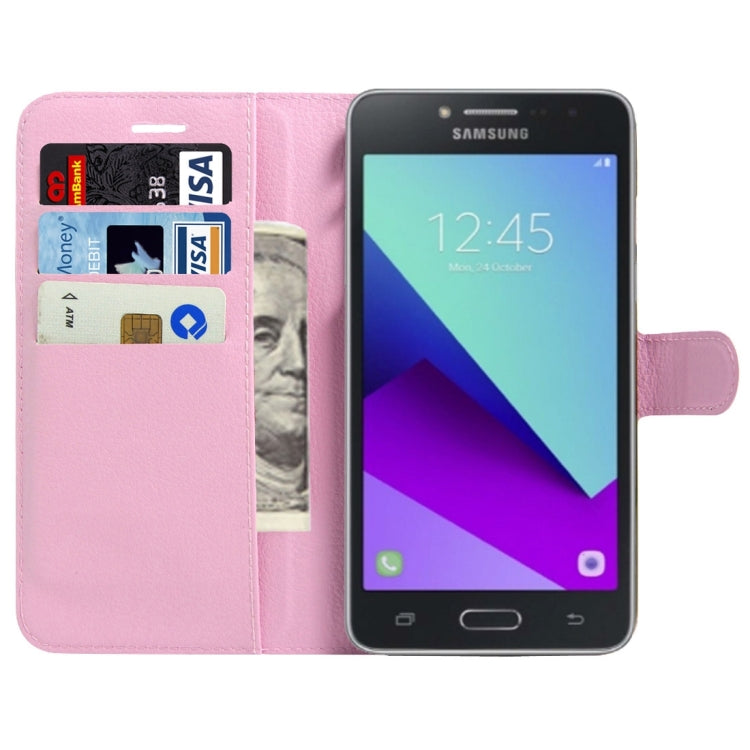 For Galaxy J2 Prime Litchi Texture Horizontal Flip Leather Case with Magnetic Buckle & Holder & Card Slots & Wallet