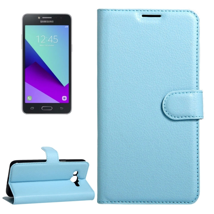 For Galaxy J2 Prime Litchi Texture Horizontal Flip Leather Case with Magnetic Buckle & Holder & Card Slots & Wallet