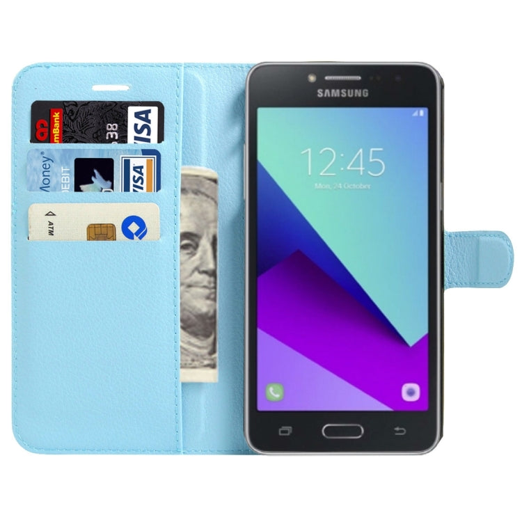 For Galaxy J2 Prime Litchi Texture Horizontal Flip Leather Case with Magnetic Buckle & Holder & Card Slots & Wallet