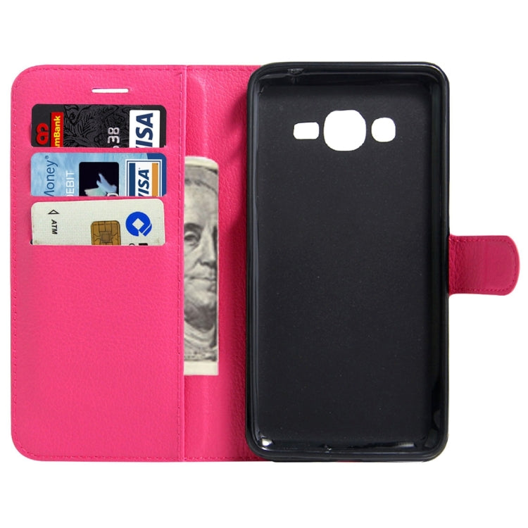 For Galaxy J2 Prime Litchi Texture Horizontal Flip Leather Case with Magnetic Buckle & Holder & Card Slots & Wallet