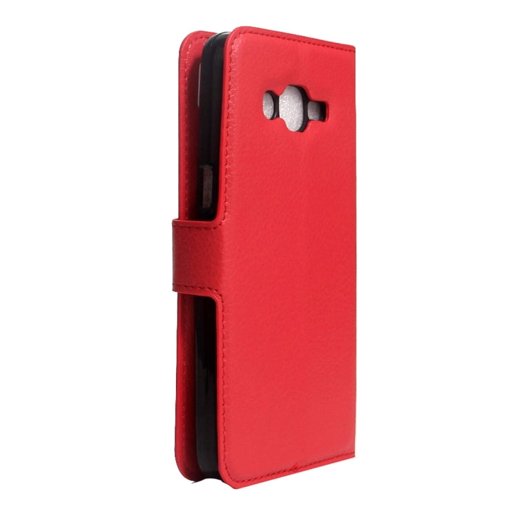 For Galaxy J2 Prime Litchi Texture Horizontal Flip Leather Case with Magnetic Buckle & Holder & Card Slots & Wallet