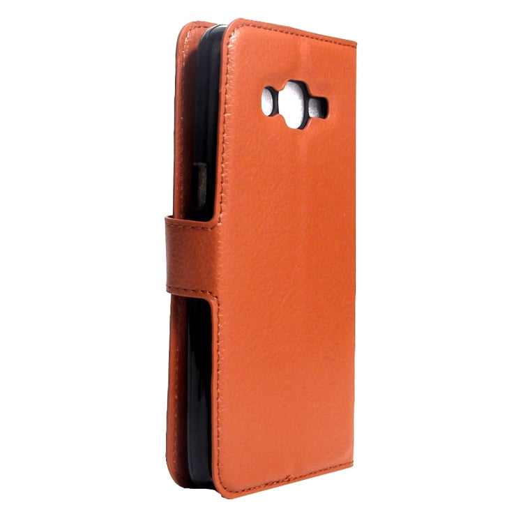 For Galaxy J2 Prime Litchi Texture Horizontal Flip Leather Case with Magnetic Buckle & Holder & Card Slots & Wallet