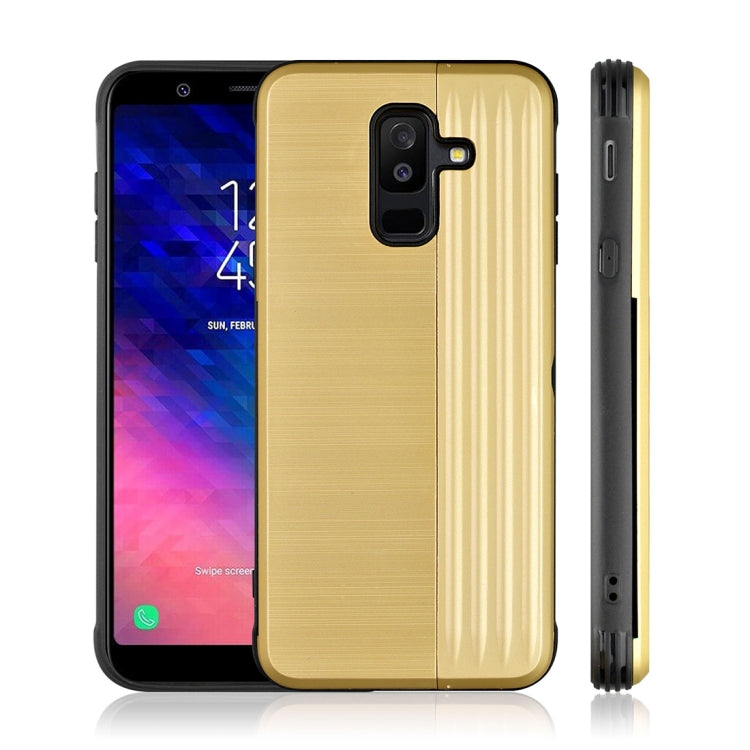 TPU + PC Protective Case for Galaxy A6 (2018), with Card Slot and Holder