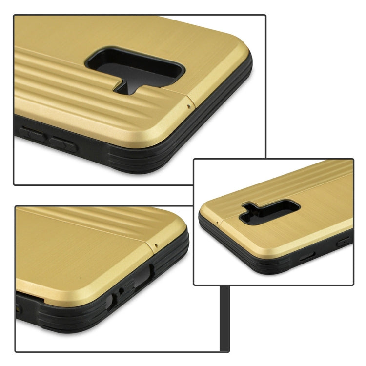 TPU + PC Protective Case for Galaxy A6 (2018), with Card Slot and Holder