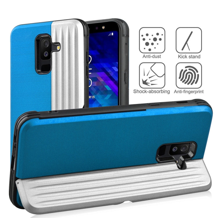 TPU + PC Protective Case for Galaxy A6 (2018), with Card Slot and Holder