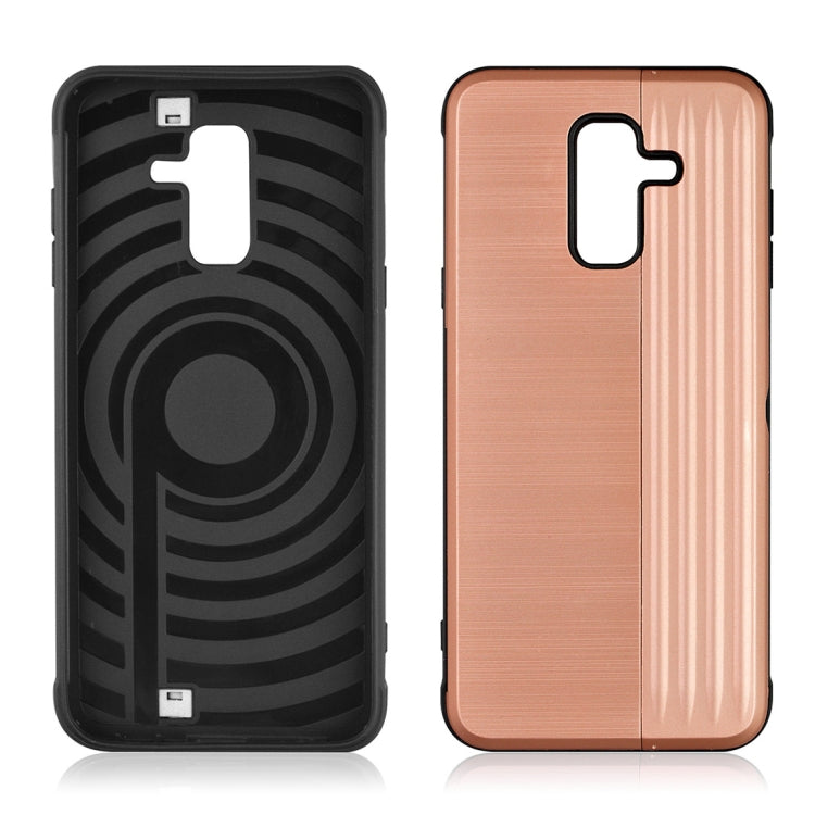 TPU + PC Protective Case for Galaxy A6 (2018), with Card Slot and Holder