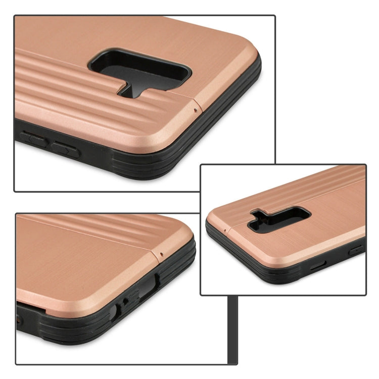 TPU + PC Protective Case for Galaxy A6 (2018), with Card Slot and Holder