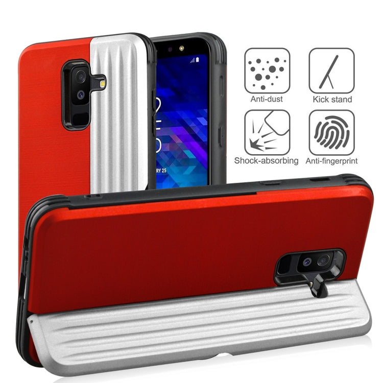 TPU + PC Protective Case for Galaxy A6 (2018), with Card Slot and Holder