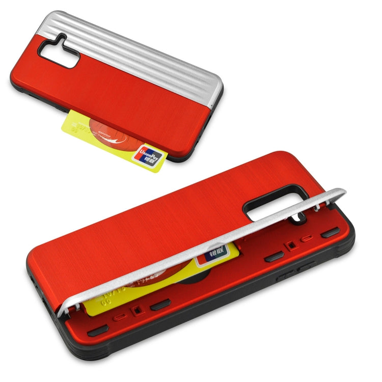 TPU + PC Protective Case for Galaxy A6 (2018), with Card Slot and Holder