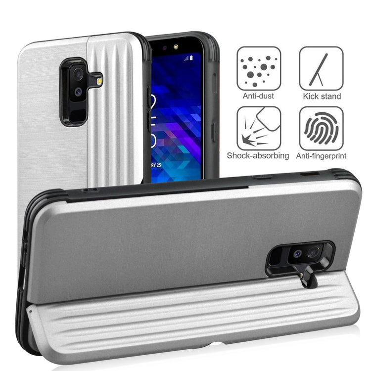 TPU + PC Protective Case for Galaxy A6 (2018), with Card Slot and Holder