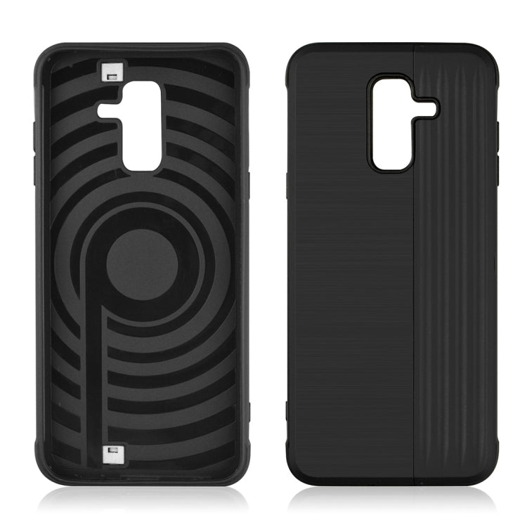 TPU + PC Protective Case for Galaxy A6+ (2018), with Card Slot and Holder