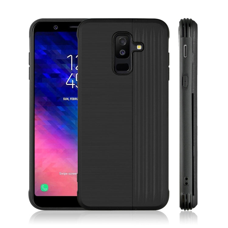 TPU + PC Protective Case for Galaxy A6+ (2018), with Card Slot and Holder