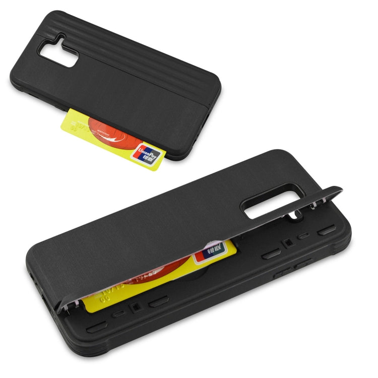TPU + PC Protective Case for Galaxy A6+ (2018), with Card Slot and Holder