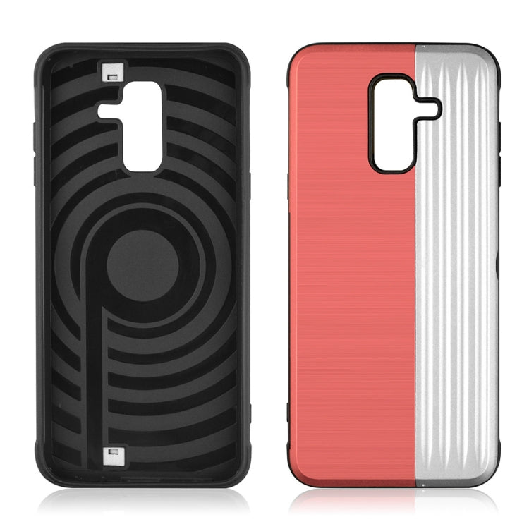 TPU + PC Protective Case for Galaxy A6+ (2018), with Card Slot and Holder