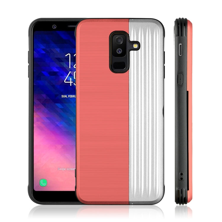 TPU + PC Protective Case for Galaxy A6+ (2018), with Card Slot and Holder