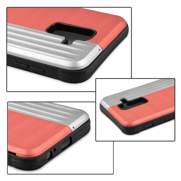 TPU + PC Protective Case for Galaxy A6+ (2018), with Card Slot and Holder