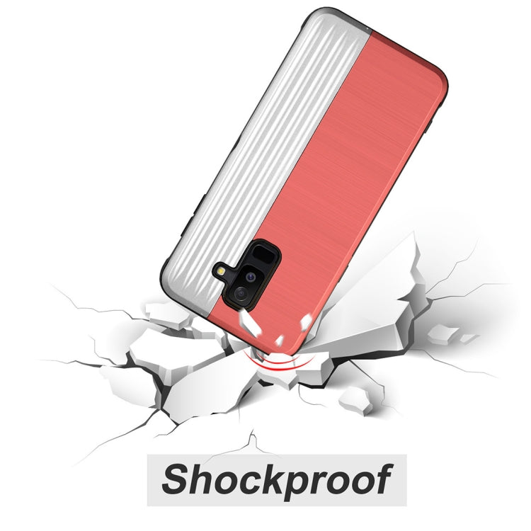 TPU + PC Protective Case for Galaxy A6+ (2018), with Card Slot and Holder
