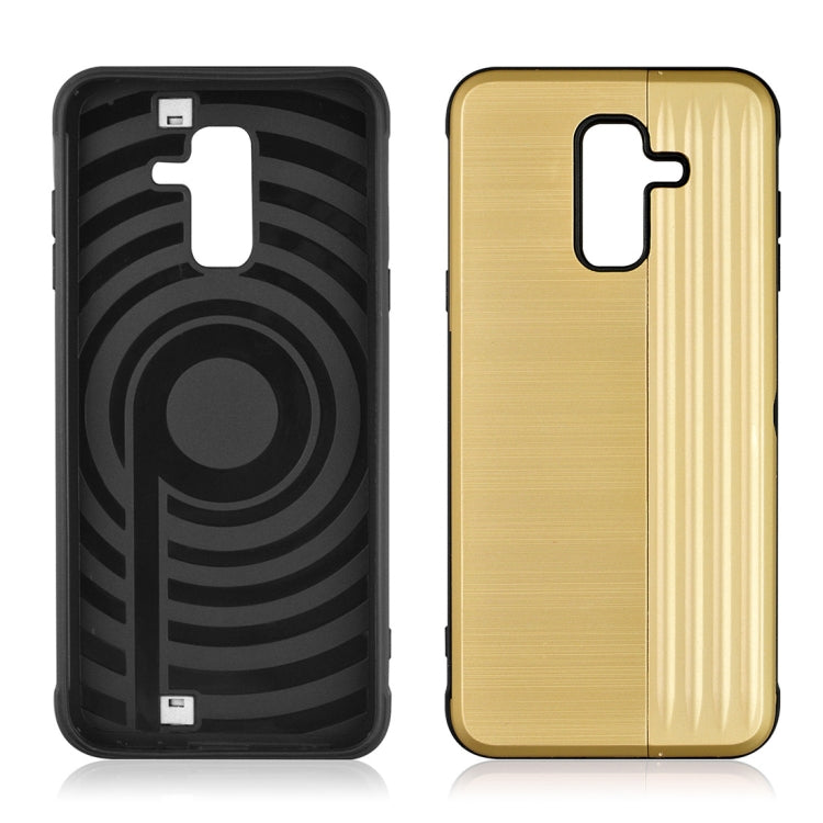 TPU + PC Protective Case for Galaxy A6+ (2018), with Card Slot and Holder