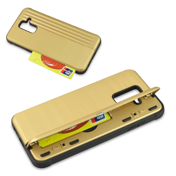 TPU + PC Protective Case for Galaxy A6+ (2018), with Card Slot and Holder