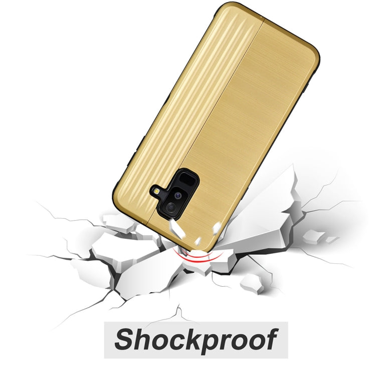 TPU + PC Protective Case for Galaxy A6+ (2018), with Card Slot and Holder
