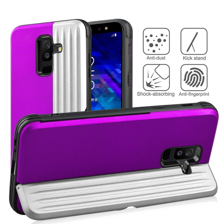 TPU + PC Protective Case for Galaxy A6+ (2018), with Card Slot and Holder