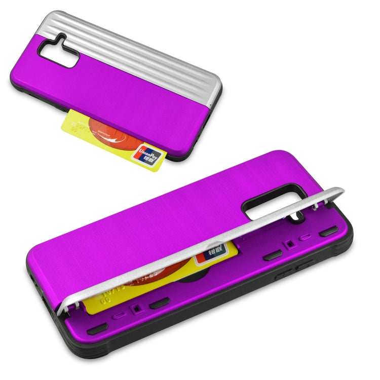 TPU + PC Protective Case for Galaxy A6+ (2018), with Card Slot and Holder