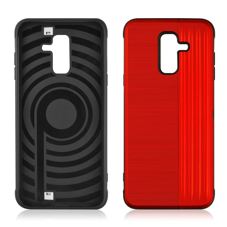 TPU + PC Protective Case for Galaxy A6+ (2018), with Card Slot and Holder