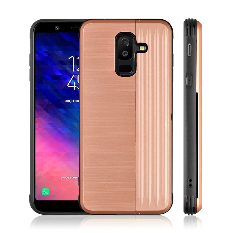 TPU + PC Protective Case for Galaxy A6+ (2018), with Card Slot and Holder