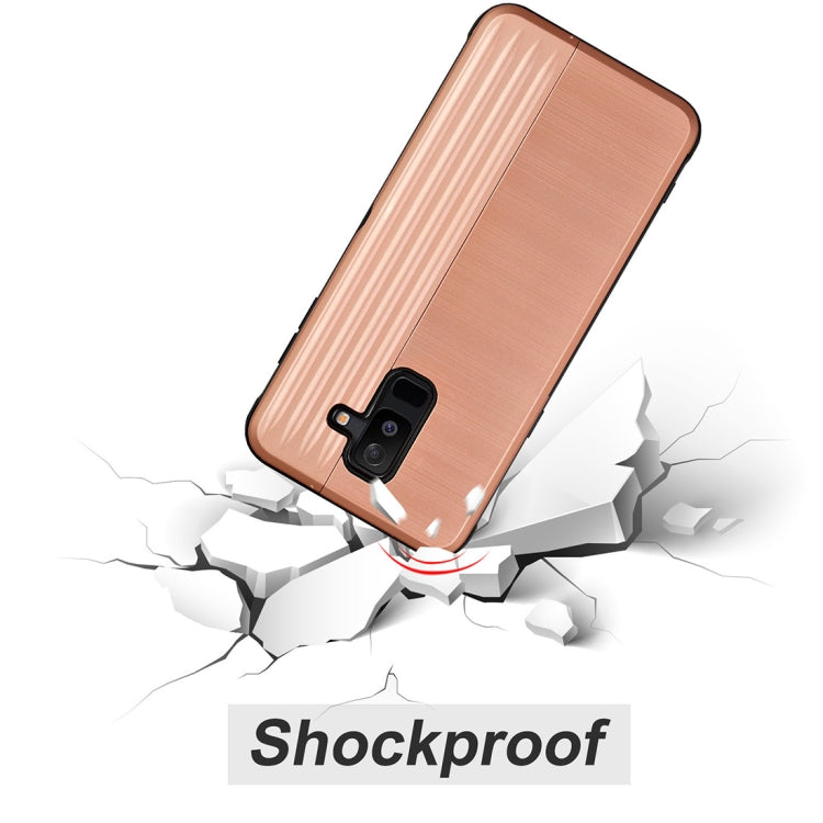 TPU + PC Protective Case for Galaxy A6+ (2018), with Card Slot and Holder