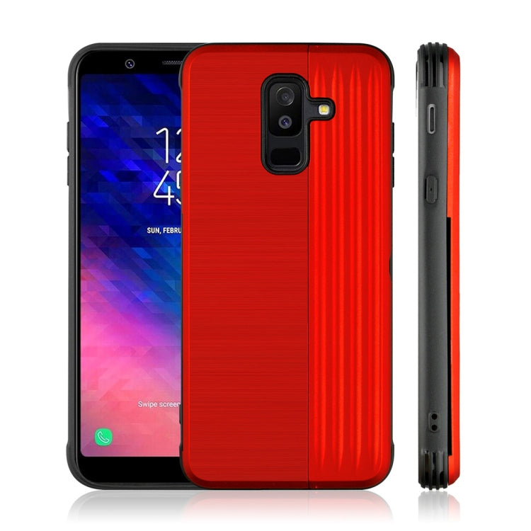 TPU + PC Protective Case for Galaxy A6+ (2018), with Card Slot and Holder