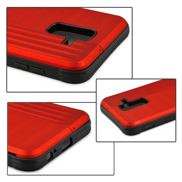 TPU + PC Protective Case for Galaxy A6+ (2018), with Card Slot and Holder